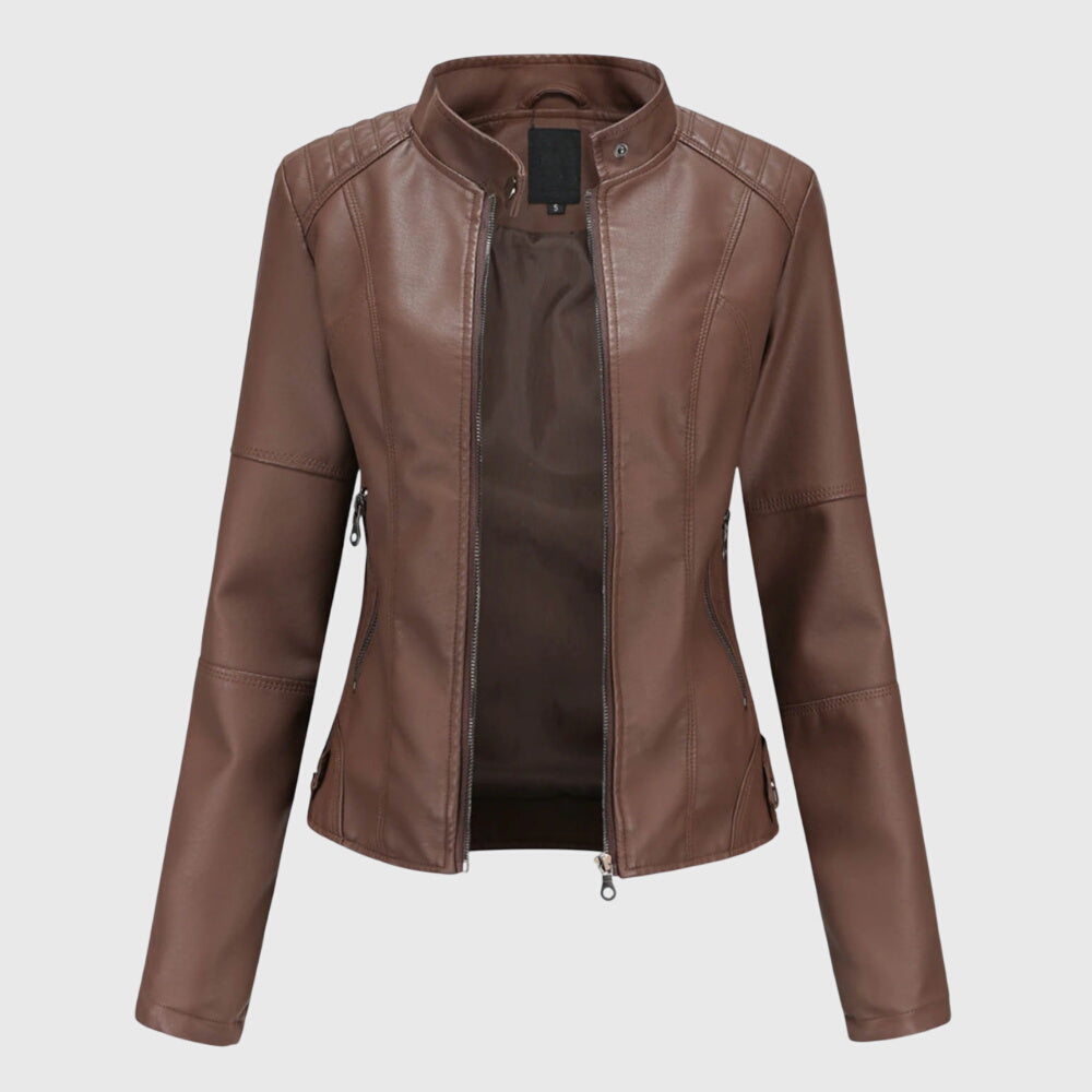 Helena | Women's Elegant Leather Jacket — Willow & Wren Melbourne