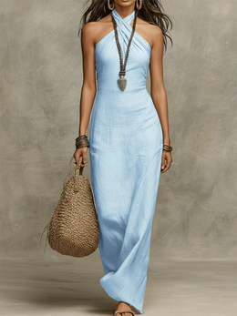 Clara | Women's Halter Maxi Dress — Willow & Wren Melbourne