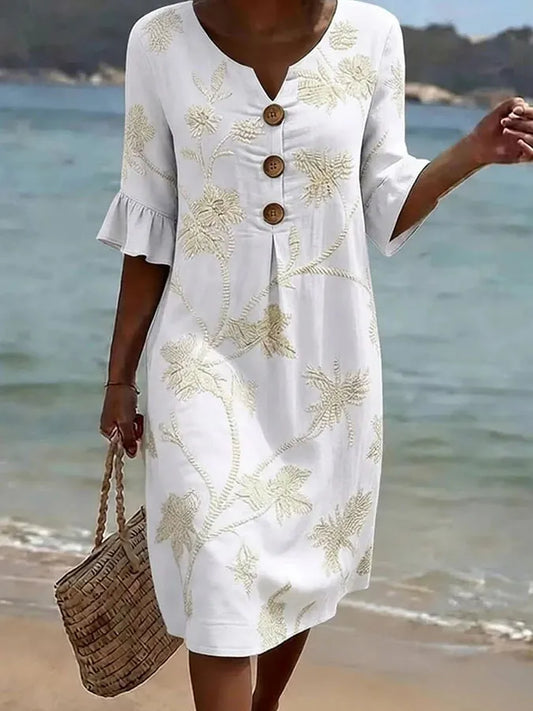 Teresa | Women's Floral Relaxed Dress — Willow & Wren Melbourne
