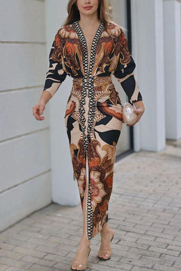 Monica | Women's Printed Midi Dress — Willow & Wren Melbourne