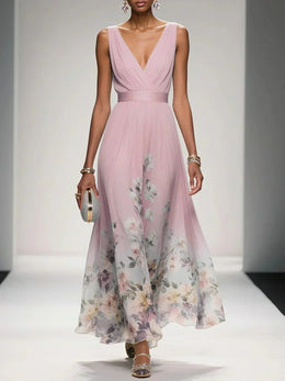 Hazel | Women's Floral V-Neck Maxi Dress — Willow & Wren Melbourne