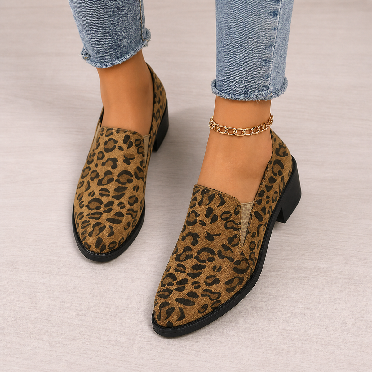 Elizabeth | Women's Leopard-Print Loafers — Willow & Wren Melbourne