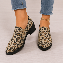 Elizabeth | Women's Leopard-Print Loafers — Willow & Wren Melbourne