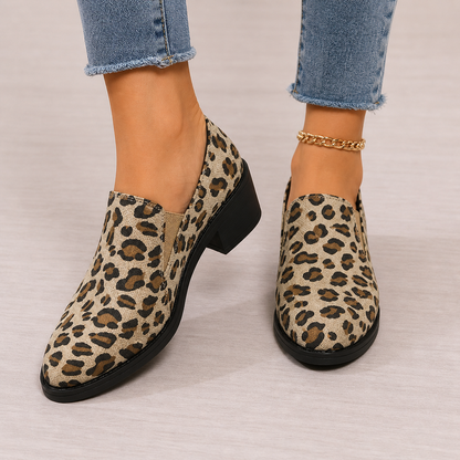 Elizabeth | Women's Leopard-Print Loafers — Willow & Wren Melbourne