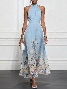Ella | Women's Floral Halter Maxi Dress — Willow & Wren Melbourne