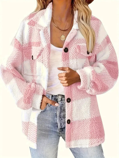 Freya | Women's Checked Button-Up Jacket — Willow & Wren Melbourne