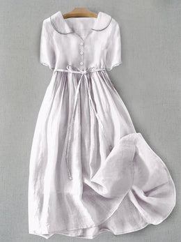Freya | Women's Lilac Belted Midi Dress — Willow & Wren Melbourne