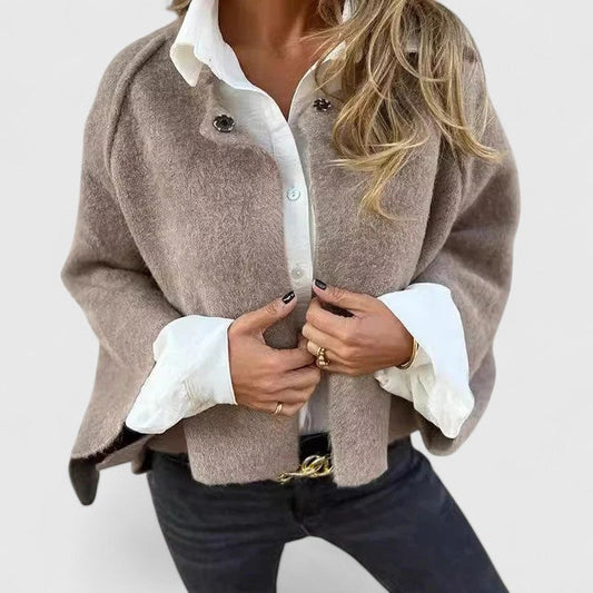 Hazel | Women's Elegant Jacket — Khaki — Willow & Wren Melbourne