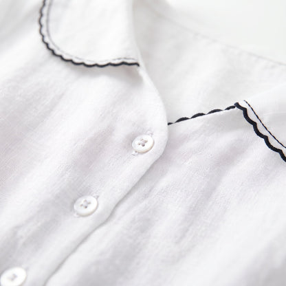 Freya | Elegant Cotton-Linen Half-Sleeve Dress