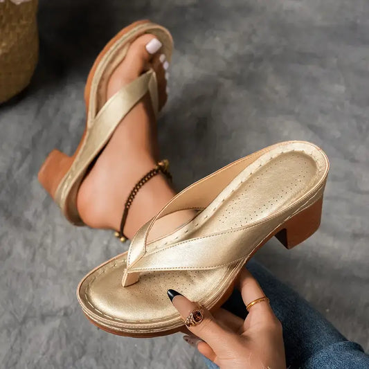 Marlene | Women's Elegant Comfort Sandals — Gold — Willow & Wren Melbourne