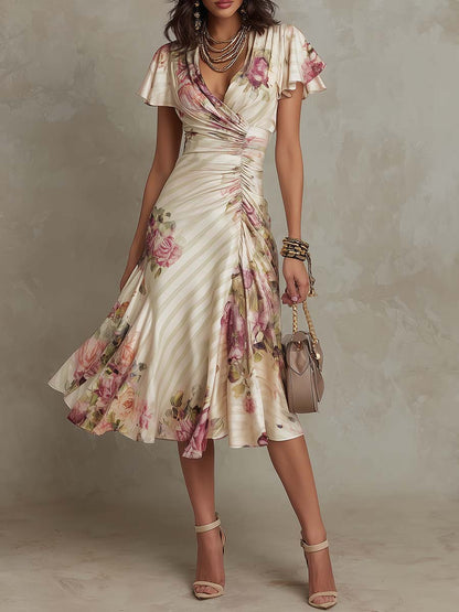 Isla | Women's Floral Wrap Midi Dress — Willow & Wren Melbourne