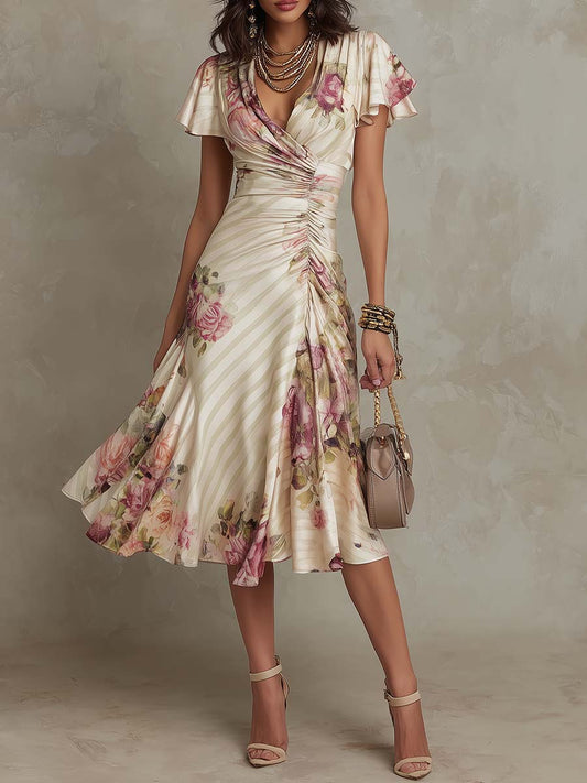 Isla | Women's Floral Wrap Midi Dress — Willow & Wren Melbourne