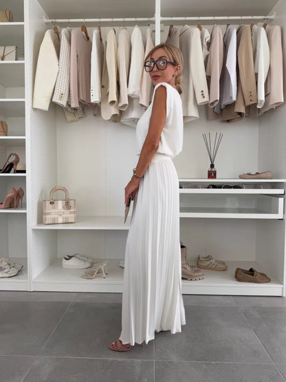 Madeleine | Women's Elegant Pleated Set — Willow & Wren Melbourne
