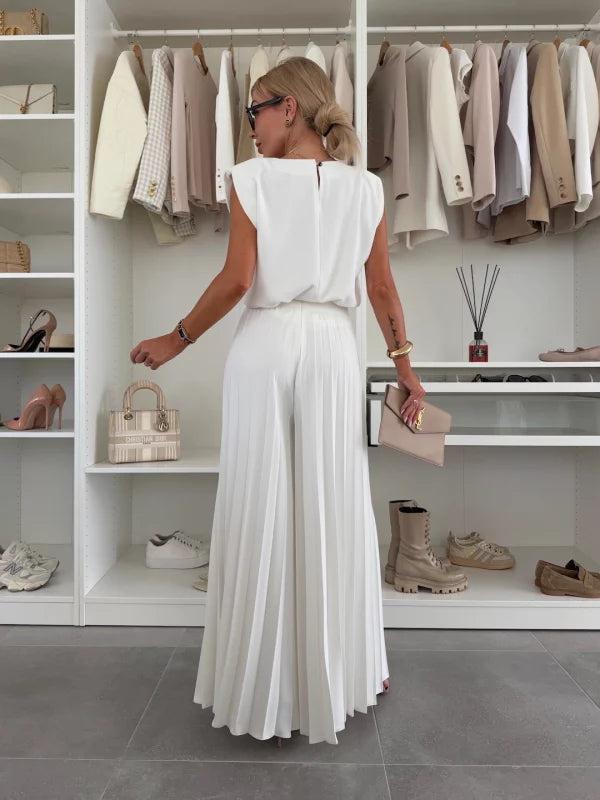 Madeleine | Women's Elegant Pleated Set — Willow & Wren Melbourne