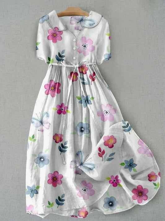 Marie | Women's Floral Lace-Up Dress — Willow & Wren Melbourne