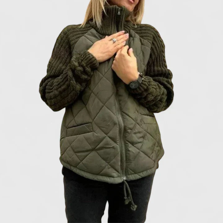 Martha | Women's Elegant Jacket — Khaki — Willow & Wren Melbourne