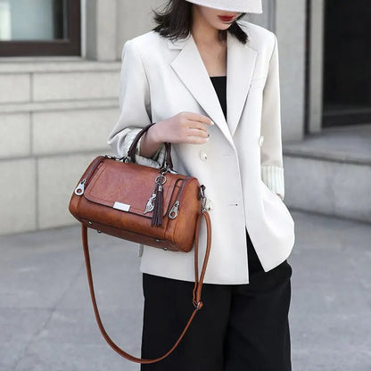 Rose | Women's Buckle-Detail Satchel Bag — Willow & Wren Melbourne