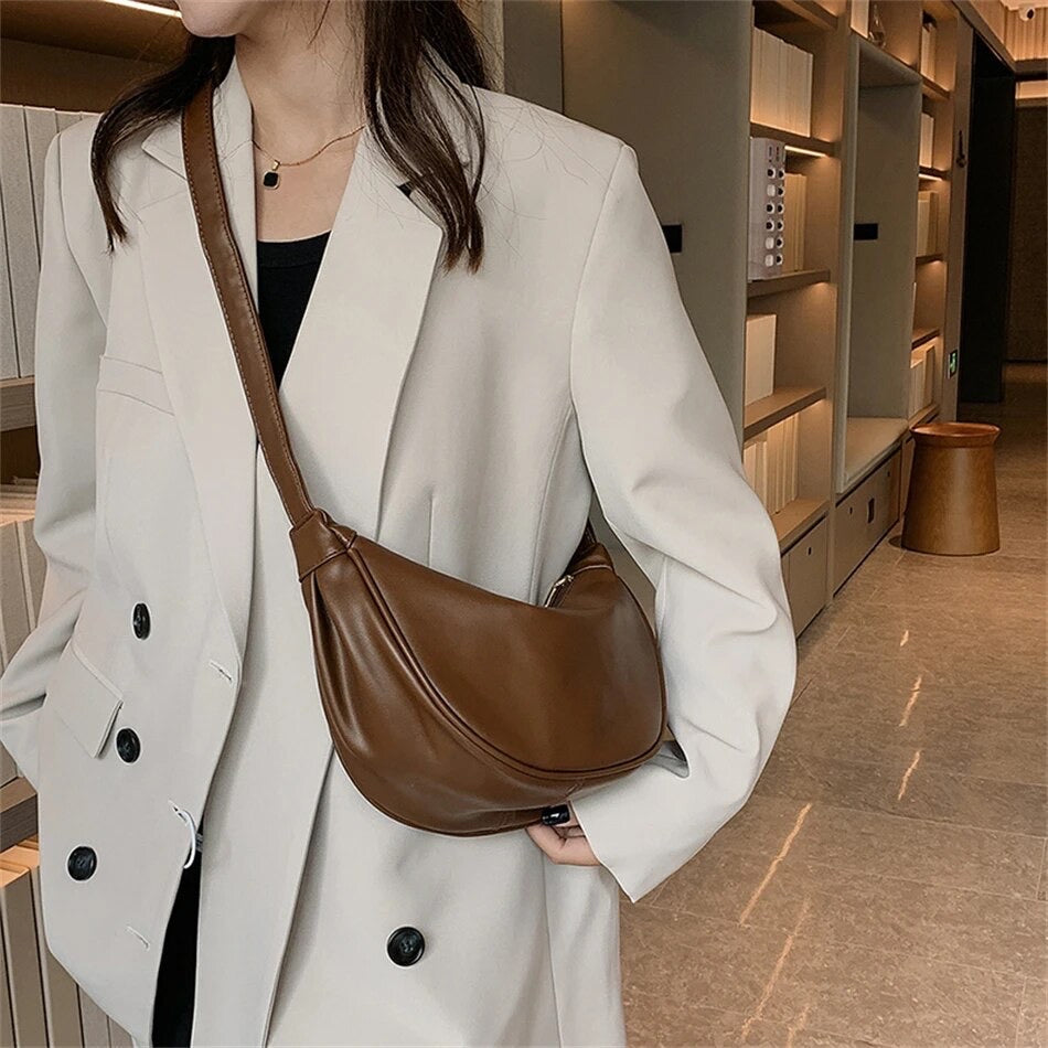 Rose | Women's Crescent Shoulder Bag — Willow & Wren Melbourne
