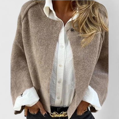 Hazel | Women's Elegant Jacket — Khaki — Willow & Wren Melbourne